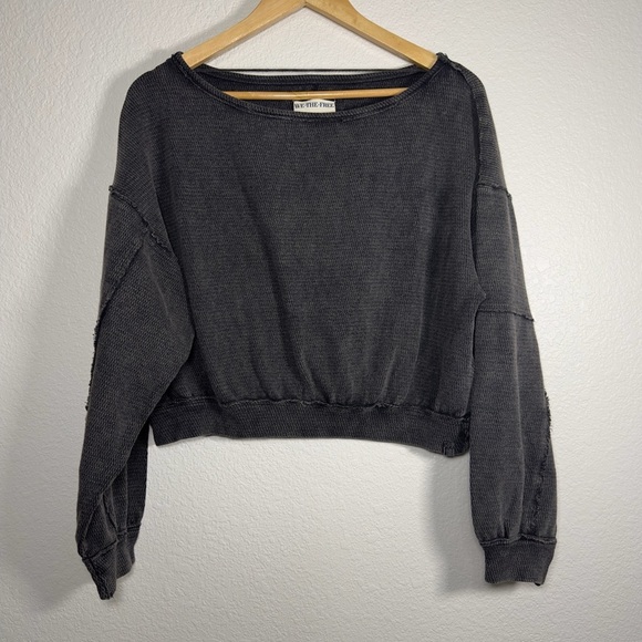 We The Free Gray Cropped Pullover Small - Picture 1 of 6
